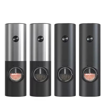 SPICETUNE – Electric Salt and Pepper Grinder Set with LED Light and Adjustable Thickness