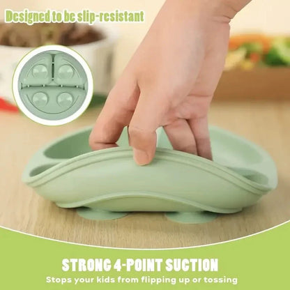 SPILLSTOP PLATE – Silicone Suction Plate for Toddlers with Strong Base (BPA Free)