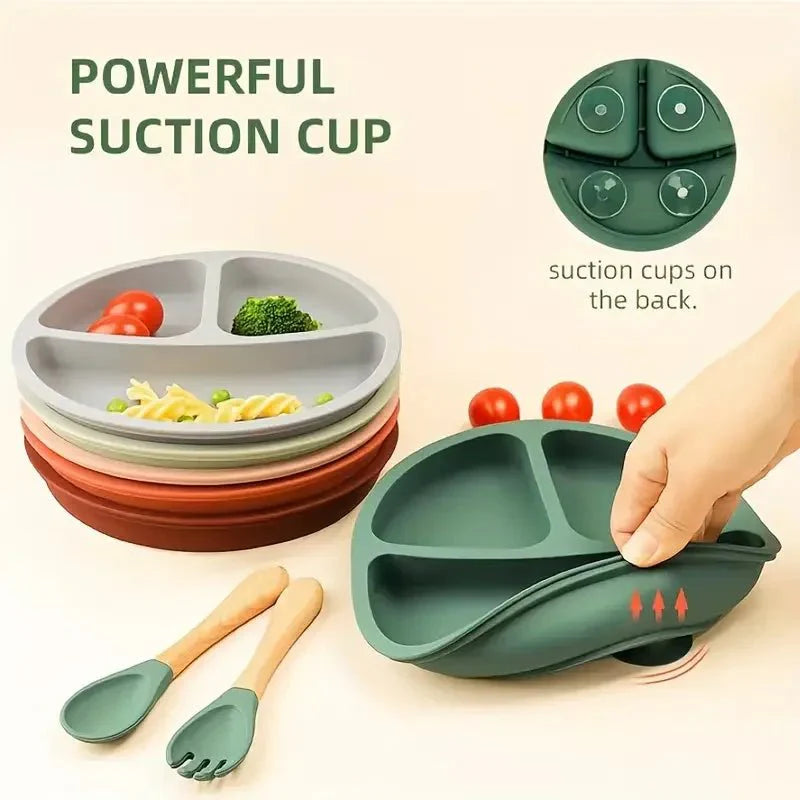 SPILLSTOP PLATE – Silicone Suction Plate for Toddlers with Strong Base (BPA Free)