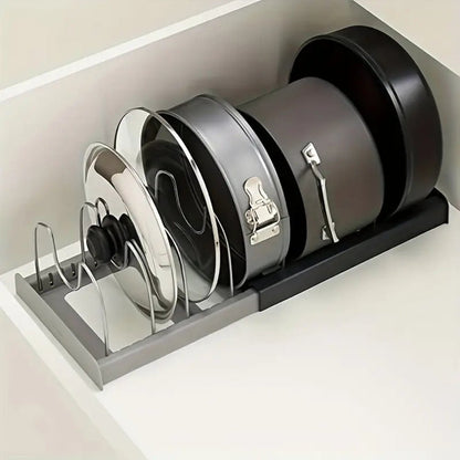 STABLECHEF – Adjustable Metal Kitchen Organizer with Secure Grip