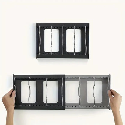 STABLECHEF – Adjustable Metal Kitchen Organizer with Secure Grip