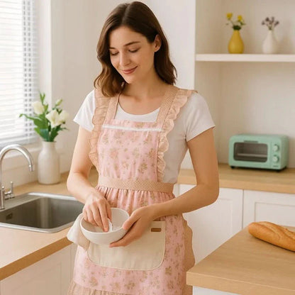 StainShield – Elegant Floral Apron with Full Coverage  SEO Title