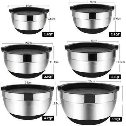 STEELBLEND – Stainless Steel Mixing Bowl with Non-Slip Silicone Bottoms