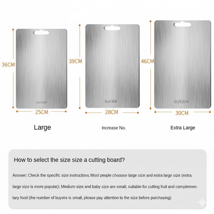 STEELCLEAN – Antibacterial Stainless Steel Cutting Board for Hygienic Food Prep