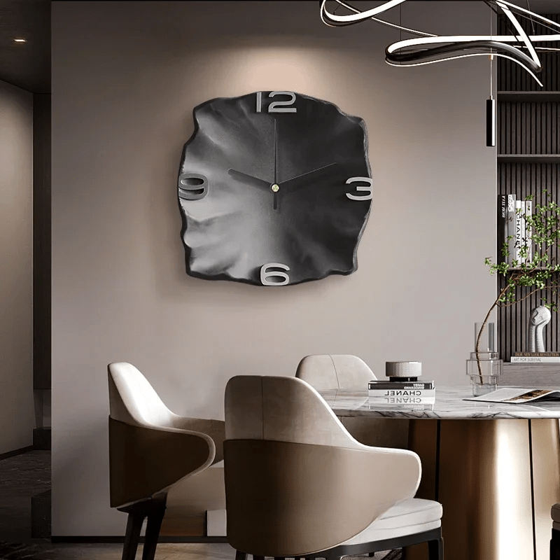 StoneAura – Modern Sandstone-Effect Wall Clock with Silent Quartz