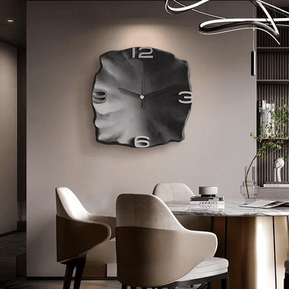 StoneAura – Modern Sandstone-Effect Wall Clock with Silent Quartz