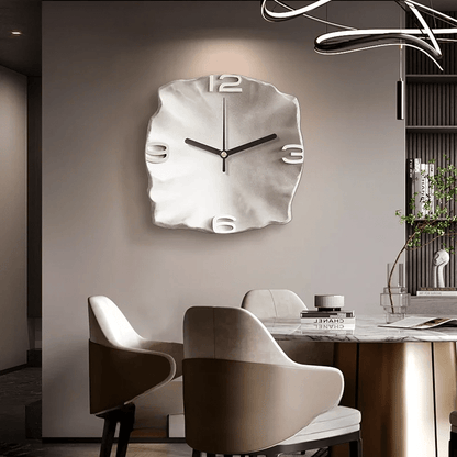 StoneAura – Modern Sandstone-Effect Wall Clock with Silent Quartz
