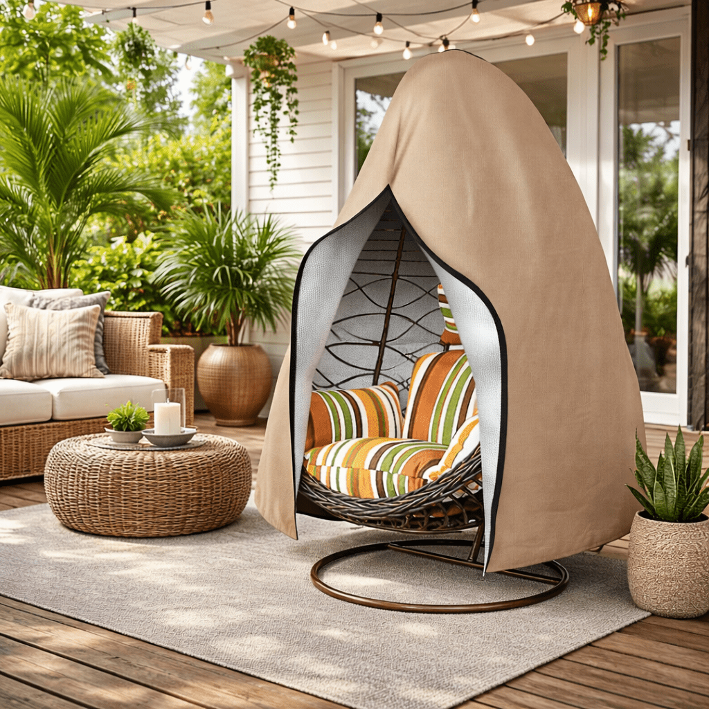 STORMSHELL – Waterproof Egg Chair Cover for All-Season Outdoor Protection