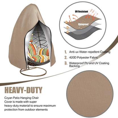 STORMSHELL – Waterproof Egg Chair Cover for All-Season Outdoor Protection
