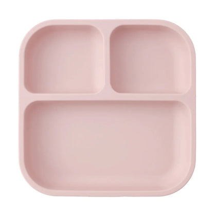 SUCTIONLOCK PLATE – Silicone Divided Square Plate for Toddlers with Strong Suction Base (BPA Free)