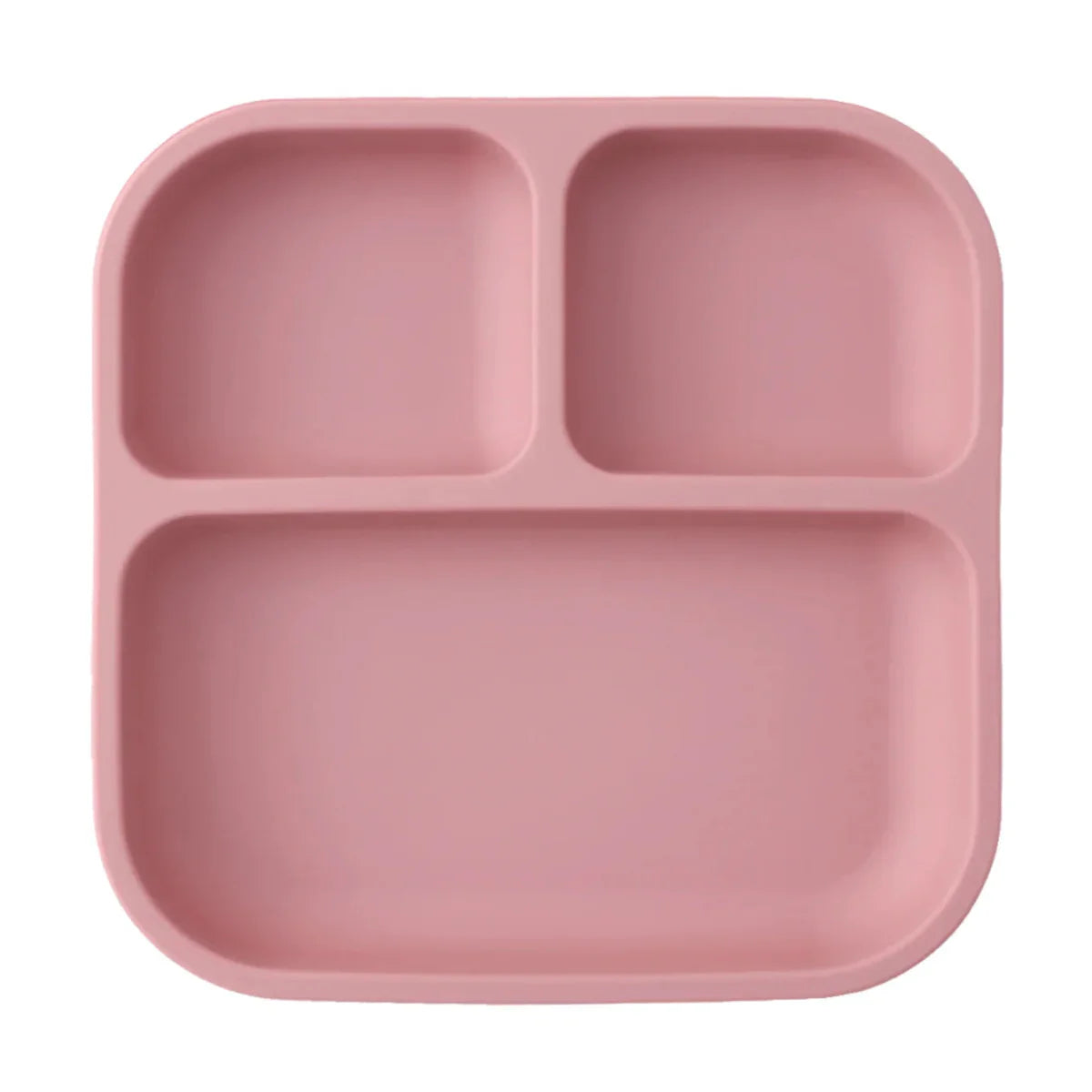 SUCTIONLOCK PLATE – Silicone Divided Square Plate for Toddlers with Strong Suction Base (BPA Free)