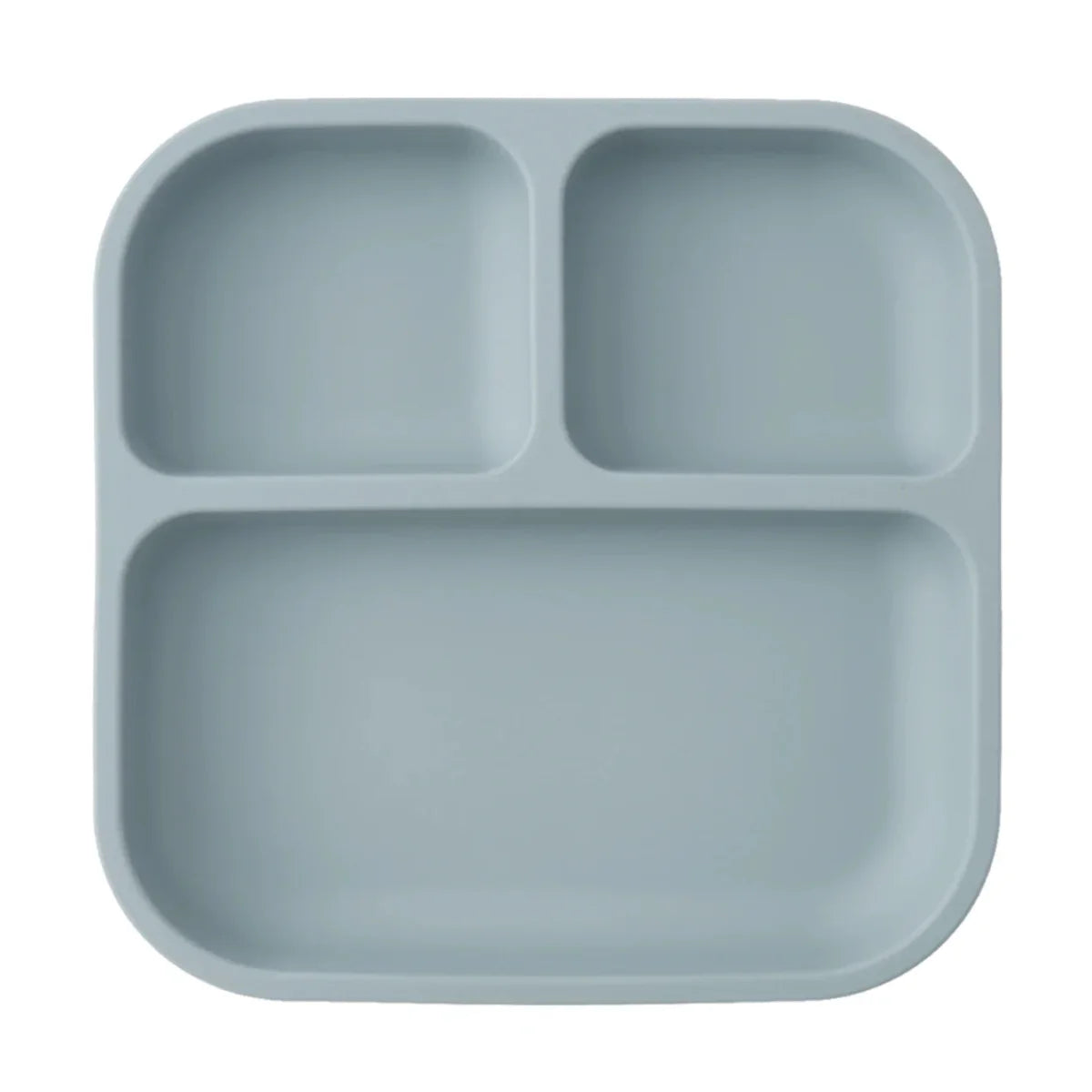 SUCTIONLOCK PLATE – Silicone Divided Square Plate for Toddlers with Strong Suction Base (BPA Free)