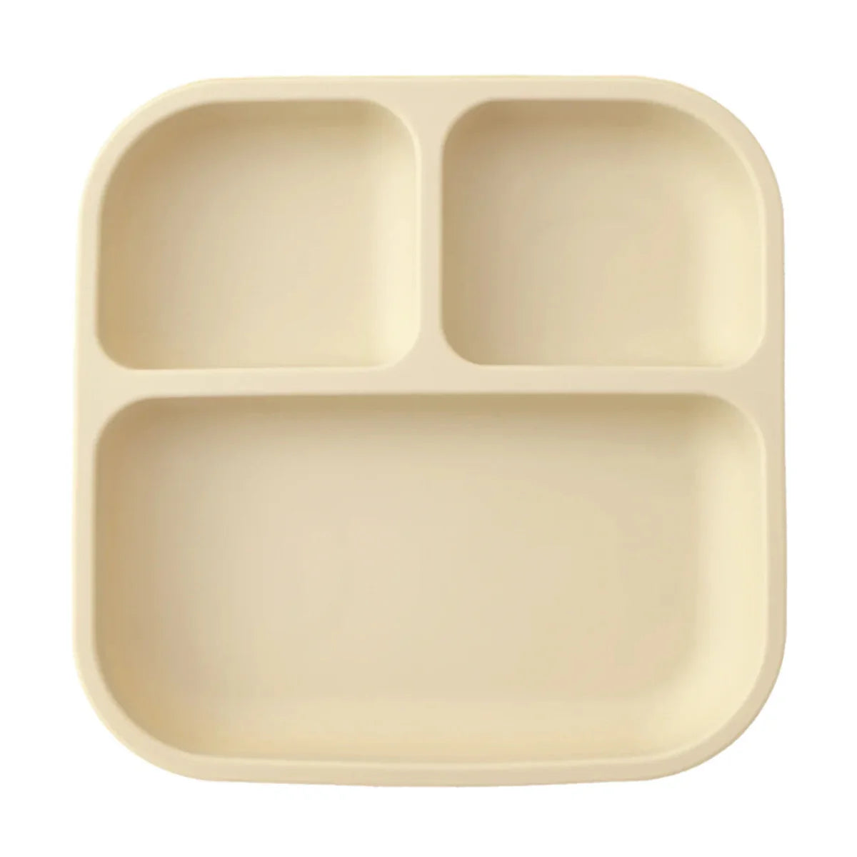 SUCTIONLOCK PLATE – Silicone Divided Square Plate for Toddlers with Strong Suction Base (BPA Free)
