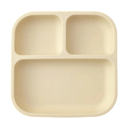 SUCTIONLOCK PLATE – Silicone Divided Square Plate for Toddlers with Strong Suction Base (BPA Free)