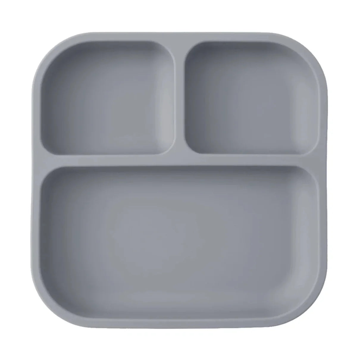 SUCTIONLOCK PLATE – Silicone Divided Square Plate for Toddlers with Strong Suction Base (BPA Free)