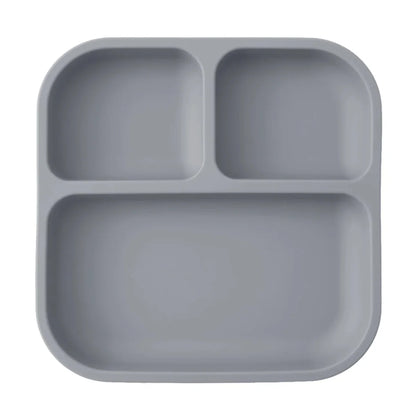 SUCTIONLOCK PLATE – Silicone Divided Square Plate for Toddlers with Strong Suction Base (BPA Free)
