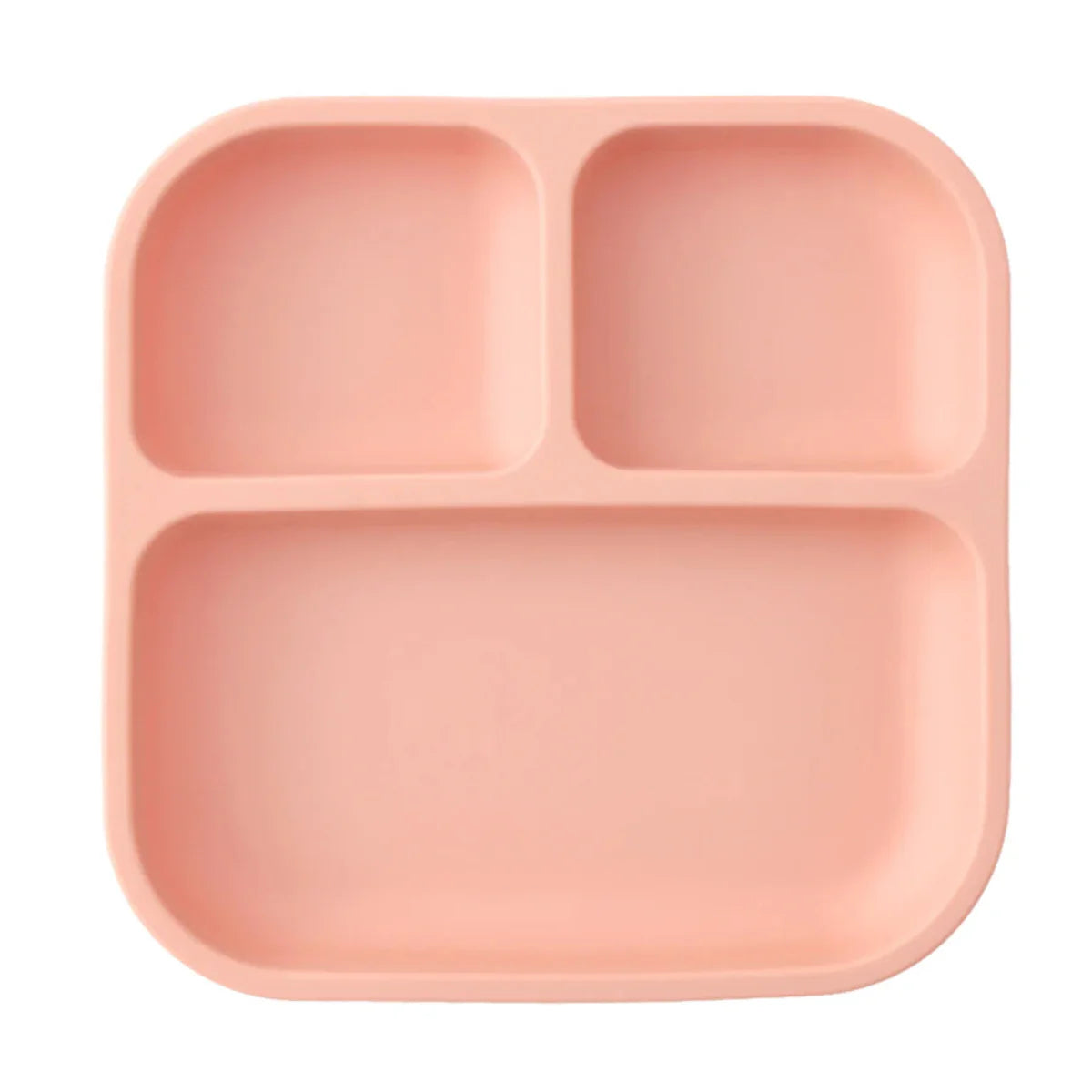 SUCTIONLOCK PLATE – Silicone Divided Square Plate for Toddlers with Strong Suction Base (BPA Free)
