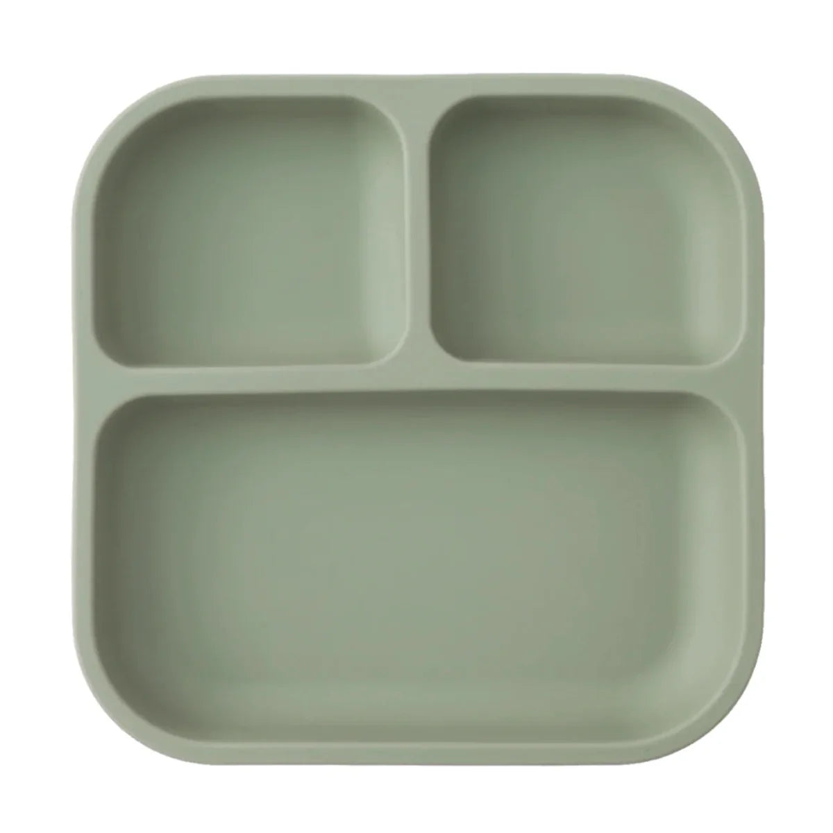 SUCTIONLOCK PLATE – Silicone Divided Square Plate for Toddlers with Strong Suction Base (BPA Free)