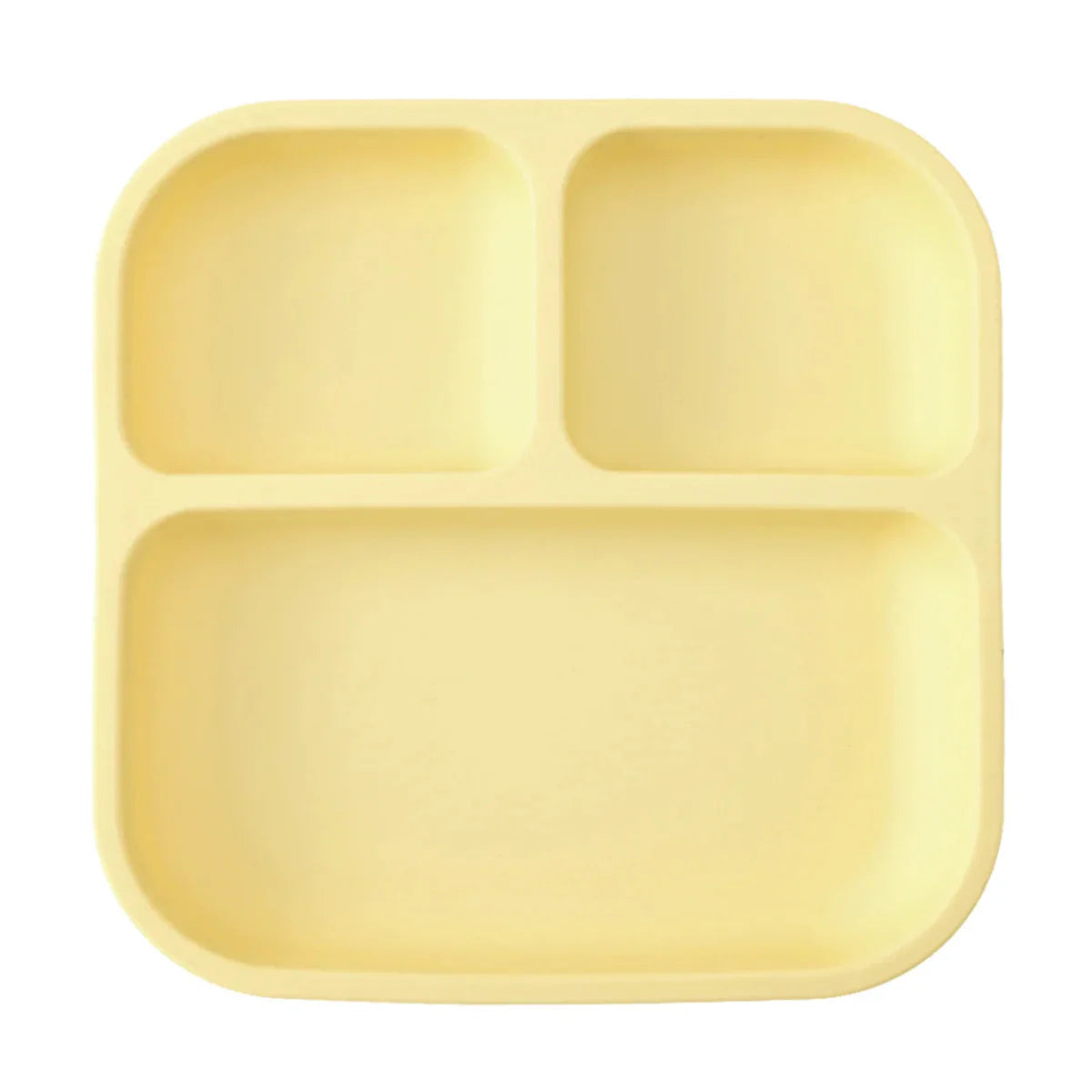 SUCTIONLOCK PLATE – Silicone Divided Square Plate for Toddlers with Strong Suction Base (BPA Free)