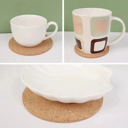 TABLEAF – Natural Wooden Coasters for Elegant Table Protection