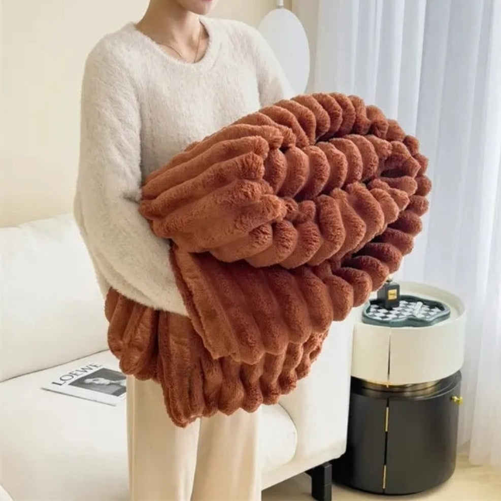 Cozy Striped Throw Blanket