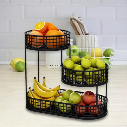 TIERSTACK – Multi-Tier Fruit & Snack Storage Basket for Kitchens, Sleek Design