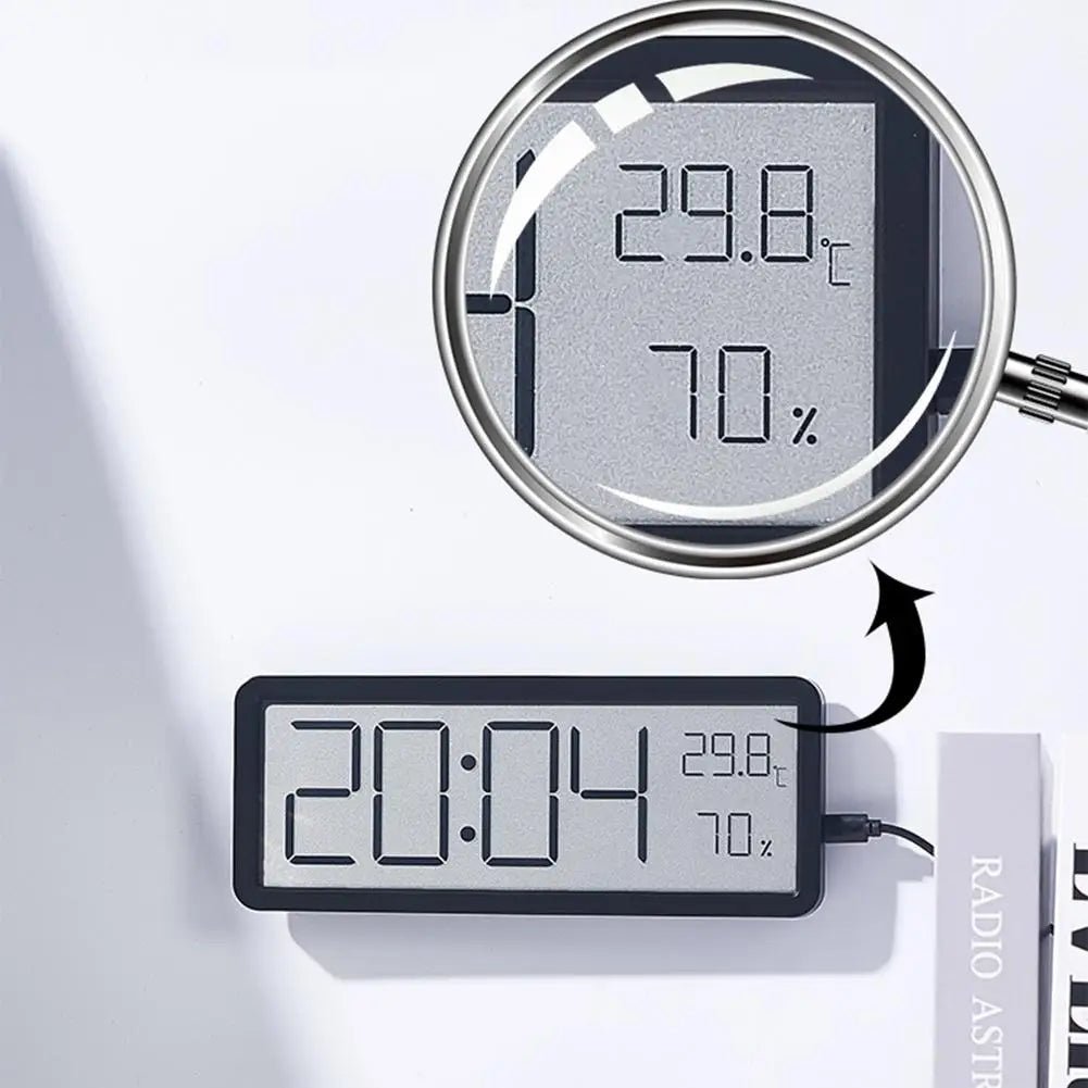 TIMESENSE – Large Digital Wall Clock with LED Display and Climate Sensor