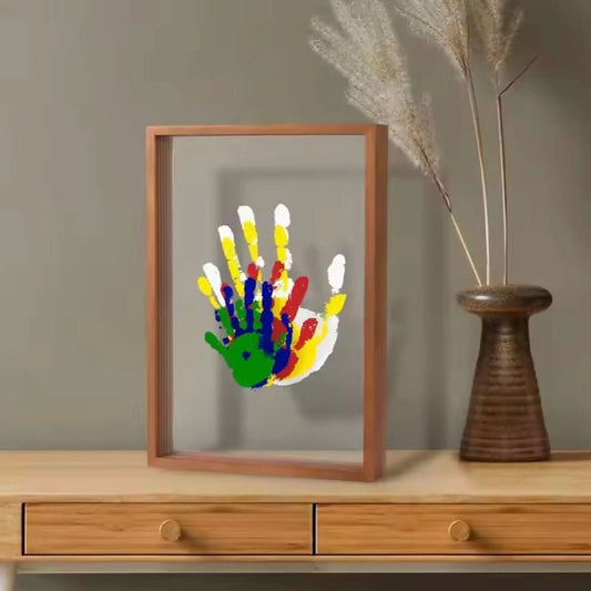 TINY HANDS – Baby Keepsake Frame for Handprints & Footprints with Safe Clay & Wooden Design