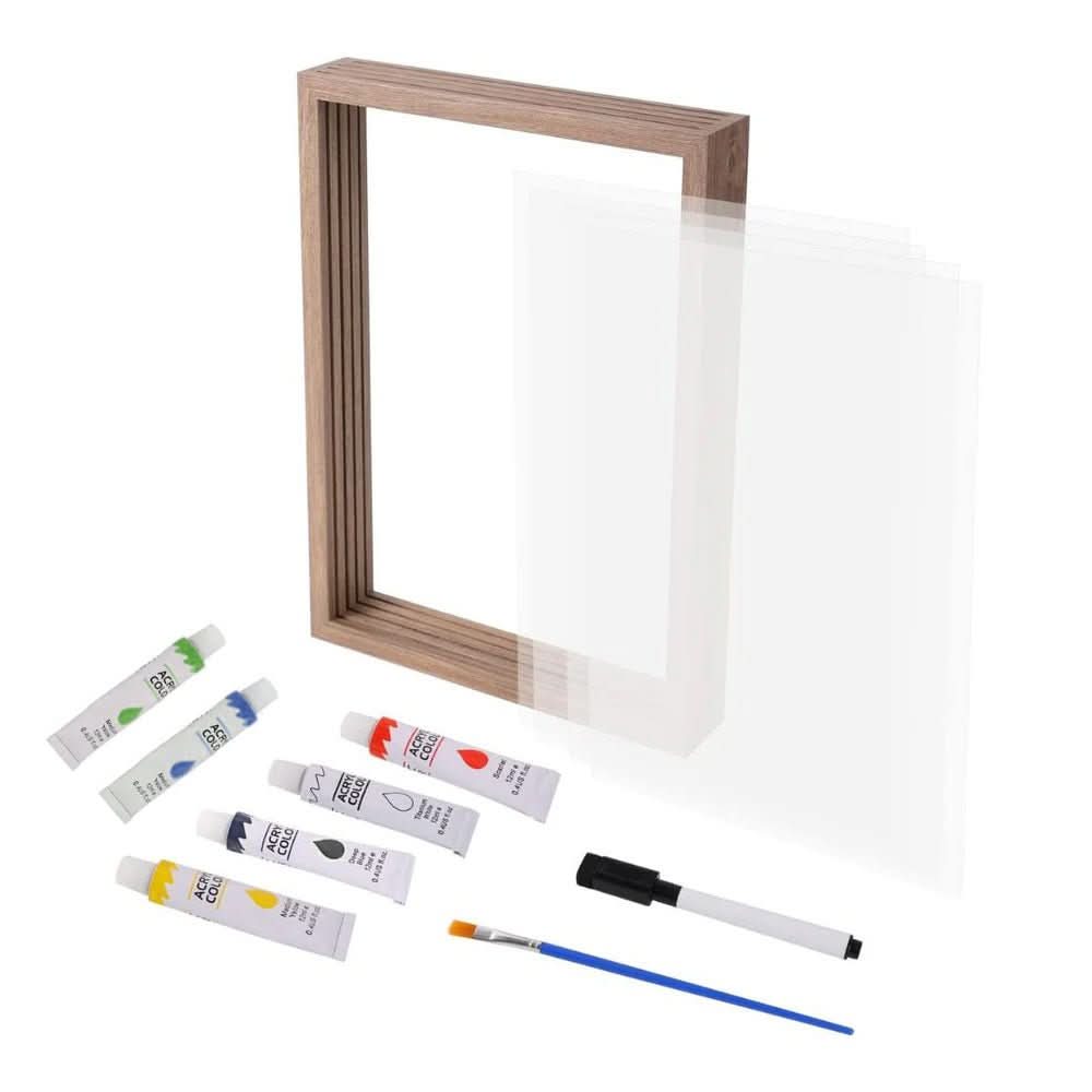 TINY HANDS – Baby Keepsake Frame for Handprints & Footprints with Safe Clay & Wooden Design