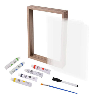 TINY HANDS – Baby Keepsake Frame for Handprints & Footprints with Safe Clay & Wooden Design
