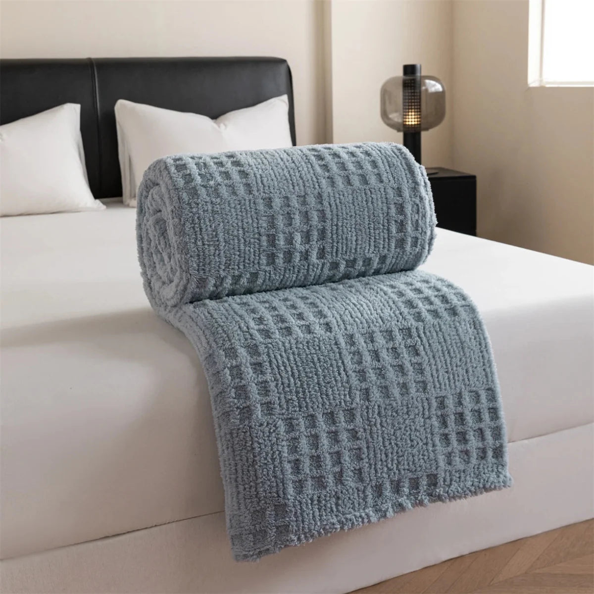 VELVETERRA – Thick Velvet Waffle Blanket for Warm Everyday Comfort