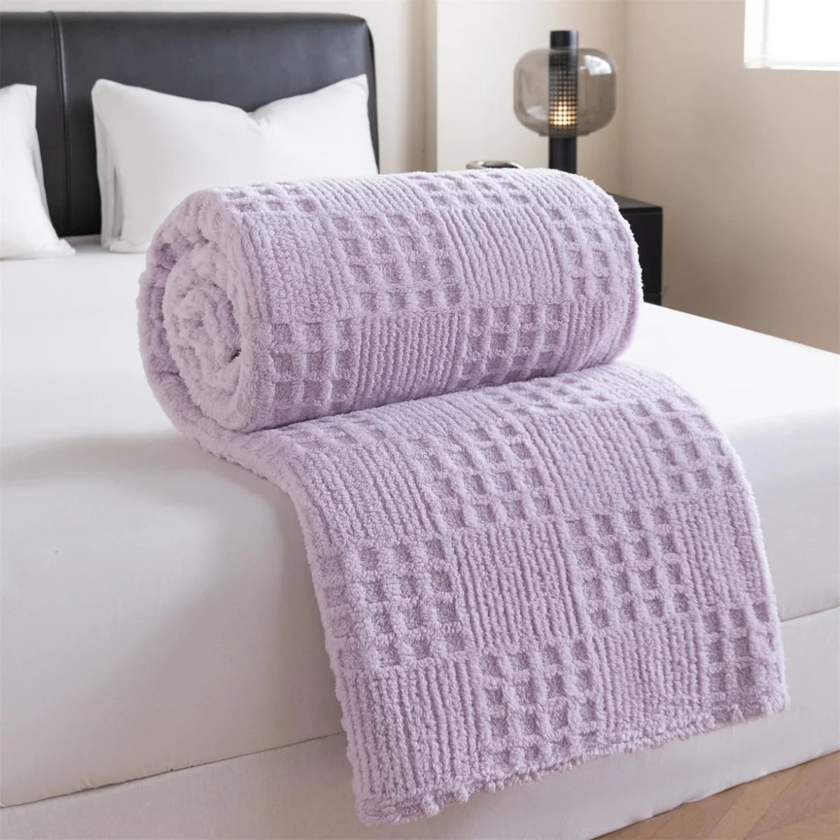 VELVETERRA – Thick Velvet Waffle Blanket for Warm Everyday Comfort