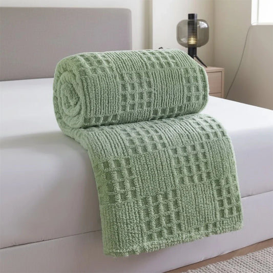VELVETERRA – Thick Velvet Waffle Blanket for Warm Everyday Comfort