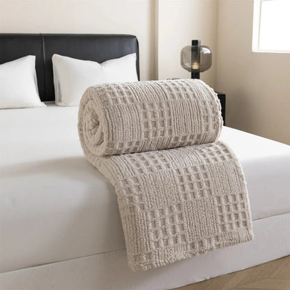 VELVETERRA – Thick Velvet Waffle Blanket for Warm Everyday Comfort