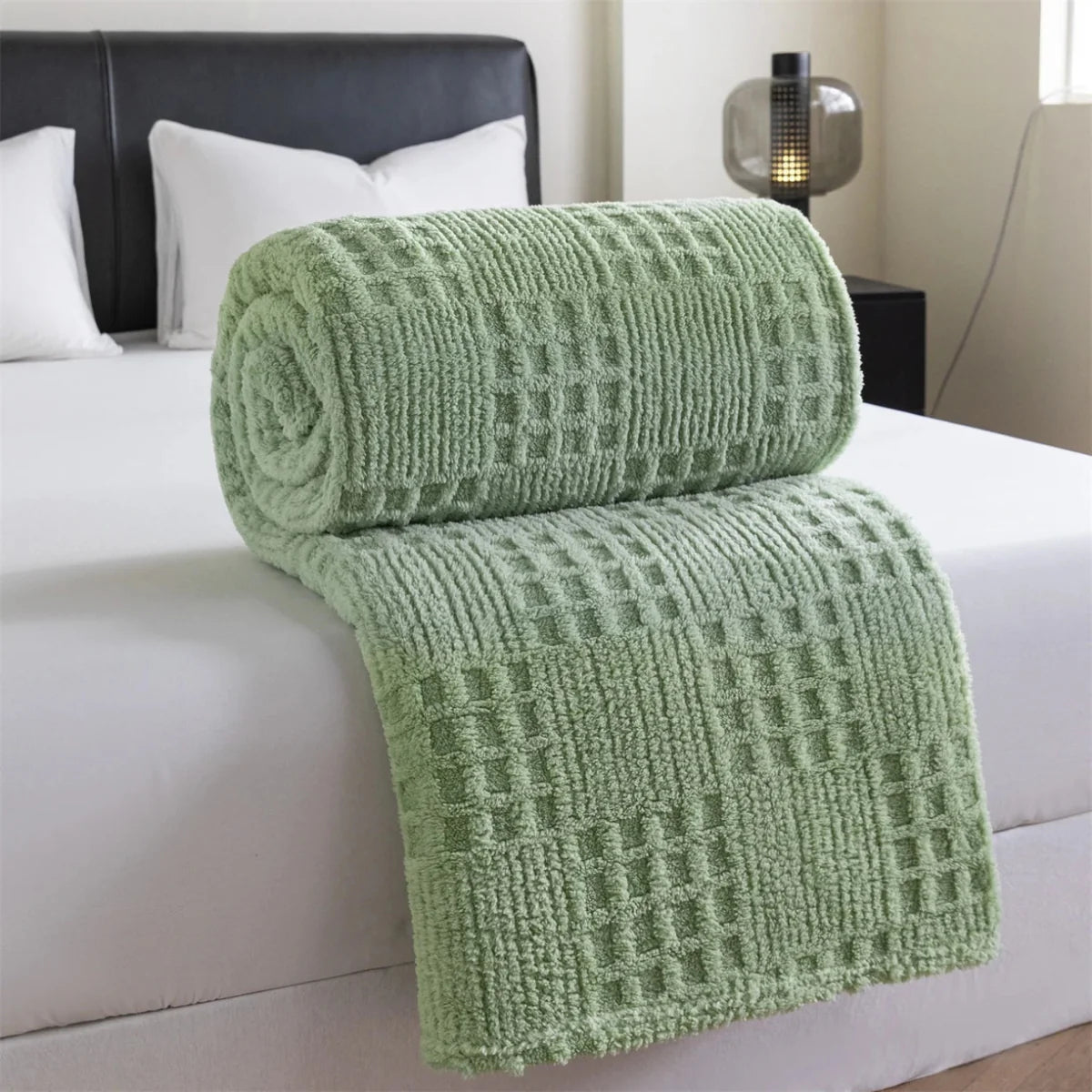 VELVETERRA – Thick Velvet Waffle Blanket for Warm Everyday Comfort