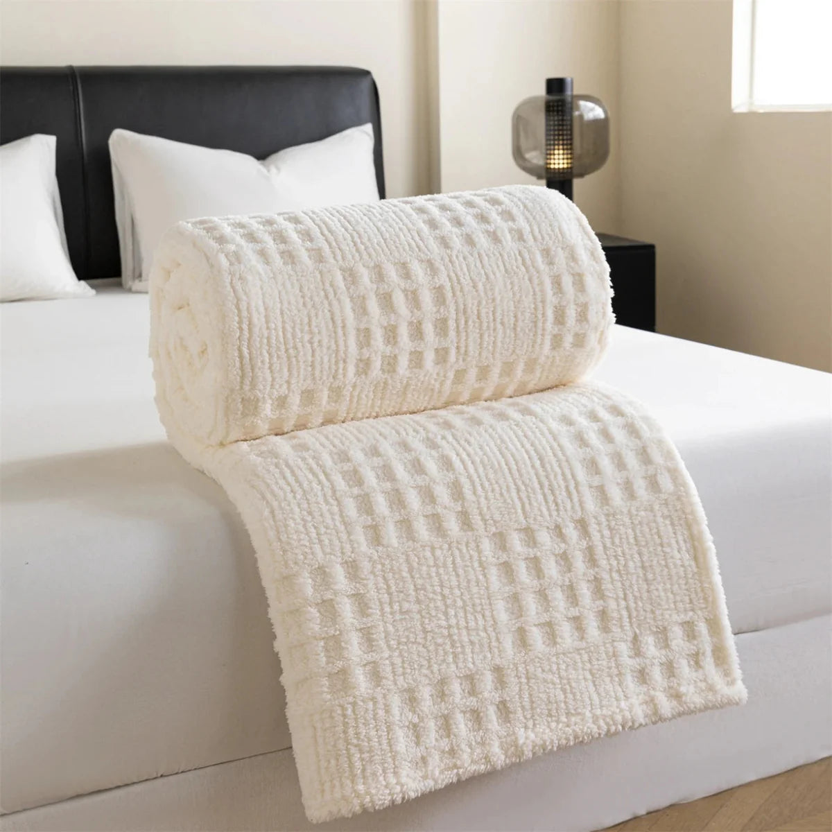 VELVETERRA – Thick Velvet Waffle Blanket for Warm Everyday Comfort