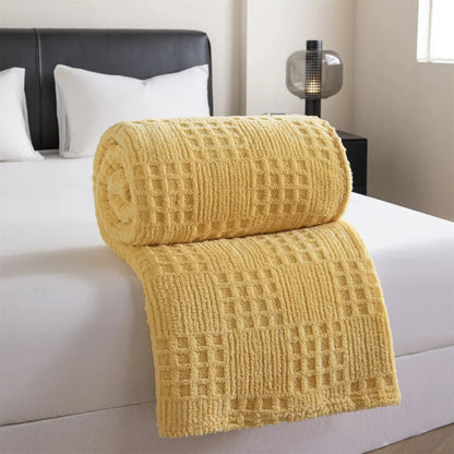 VELVETERRA – Thick Velvet Waffle Blanket for Warm Everyday Comfort