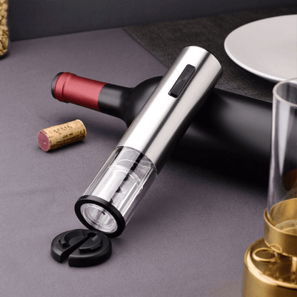 Vinolux 4-in-1 Electric Wine Opener Set – Corkscrew, Foil Cutter, Aerator & Vacuum Stopper