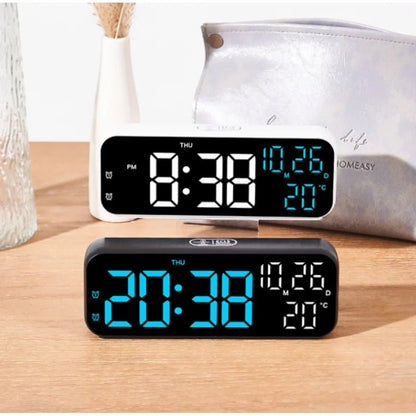 VOXSYNC – LED Digital Alarm Clock with Voice Control & Temperature Display