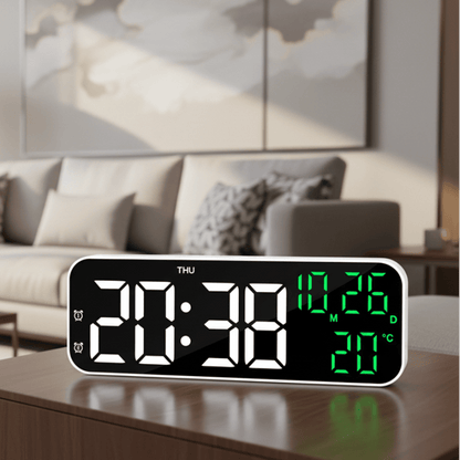 VOXSYNC – LED Digital Alarm Clock with Voice Control & Temperature Display