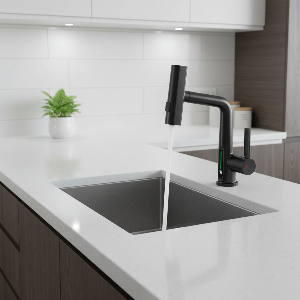 WATERMASTER – 360° Rotating Faucet with LED Temperature Display