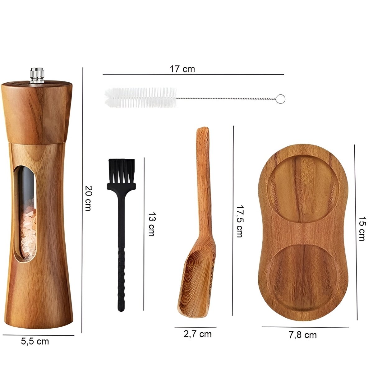 WOODGRIND – Elegant Wooden Salt & Pepper Mills for Precision Seasoning