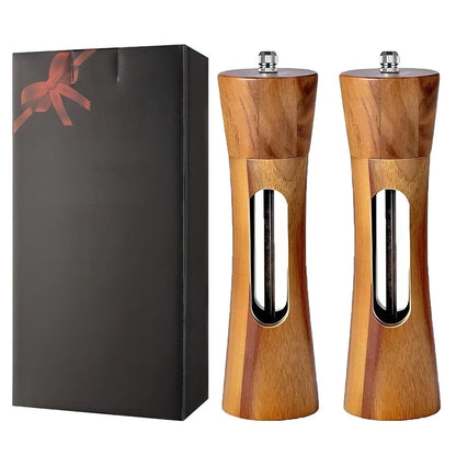 WOODGRIND – Elegant Wooden Salt & Pepper Mills for Precision Seasoning