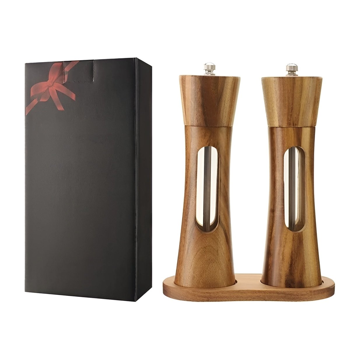 WOODGRIND – Elegant Wooden Salt & Pepper Mills for Precision Seasoning