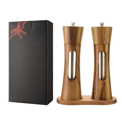 WOODGRIND – Elegant Wooden Salt & Pepper Mills for Precision Seasoning