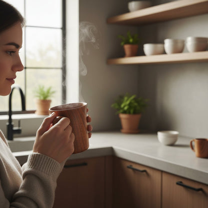 WOODPOUR – Unique Natural Wood Coffee & Beer Cup for Warm and Cold Drinks