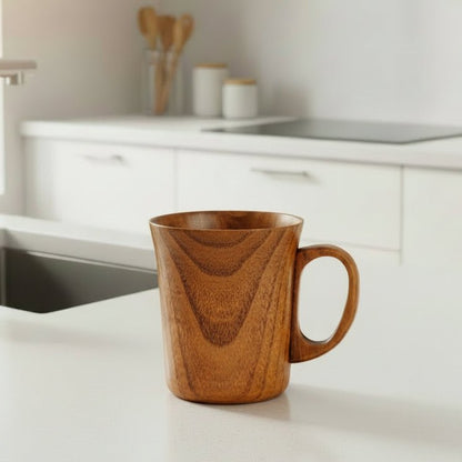 WOODPOUR – Unique Natural Wood Coffee & Beer Cup for Warm and Cold Drinks