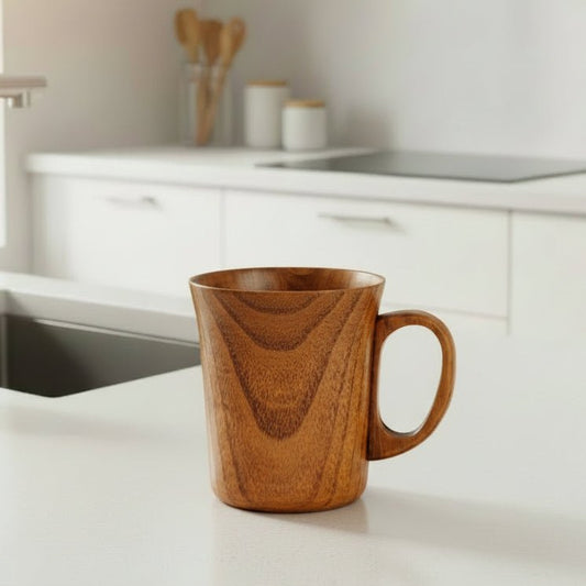WOODPOUR – Unique Natural Wood Coffee & Beer Cup for Warm and Cold Drinks