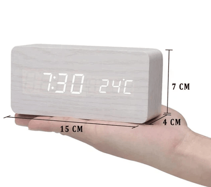 AMBIWOOD – Voice-Controlled LED Clock with Minimalist Wooden Design