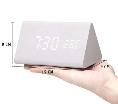 AMBIWOOD – Voice-Controlled LED Clock with Minimalist Wooden Design